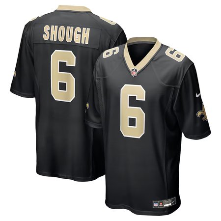 Youth New Orleans Saints #6 Tyler Shough  Black Game Jersey
