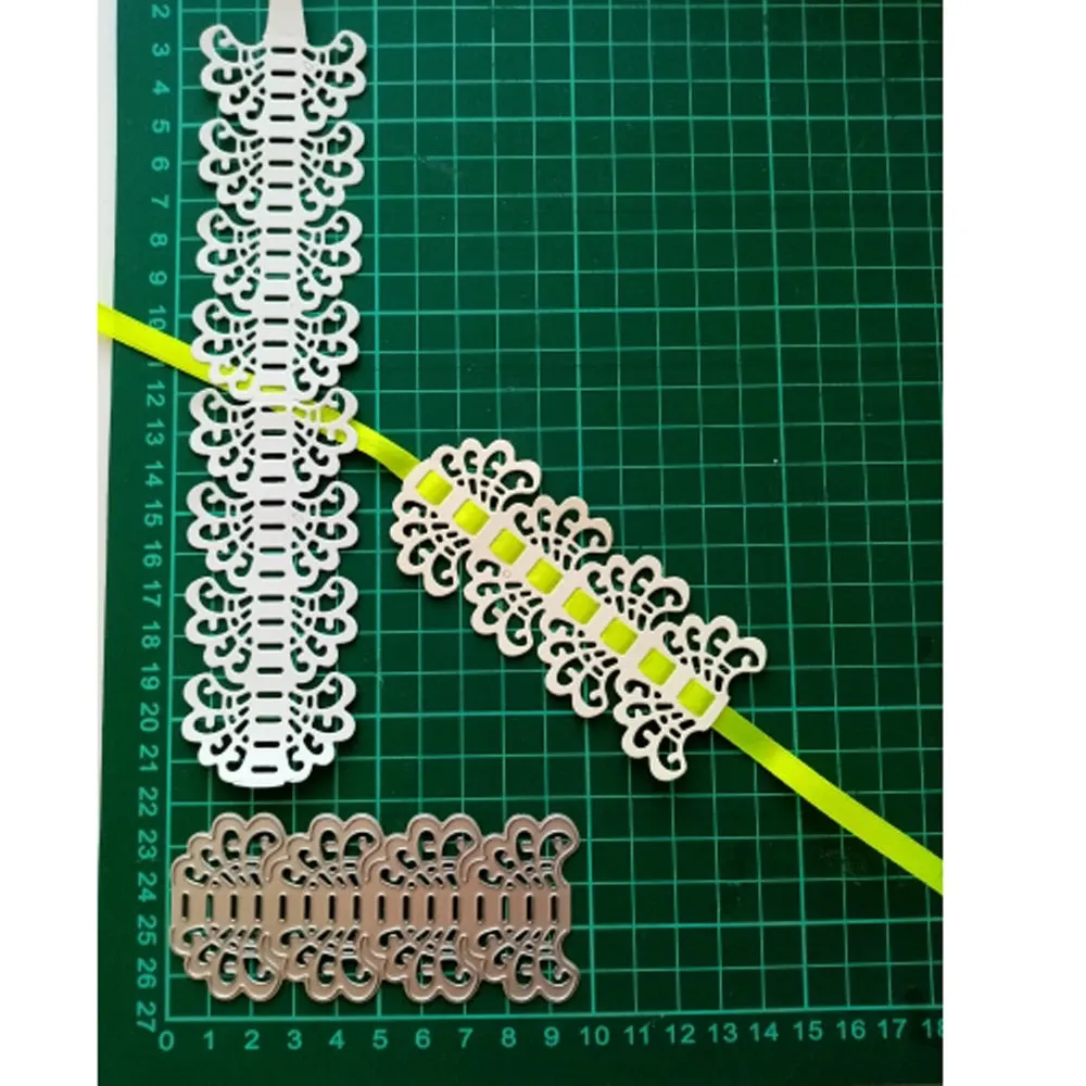 New Lace Flower Edge Border Metal Cutting Dies Stencils Plum blossom for DIY Scrapbooking Decorative Crafts Embossing Paper Card