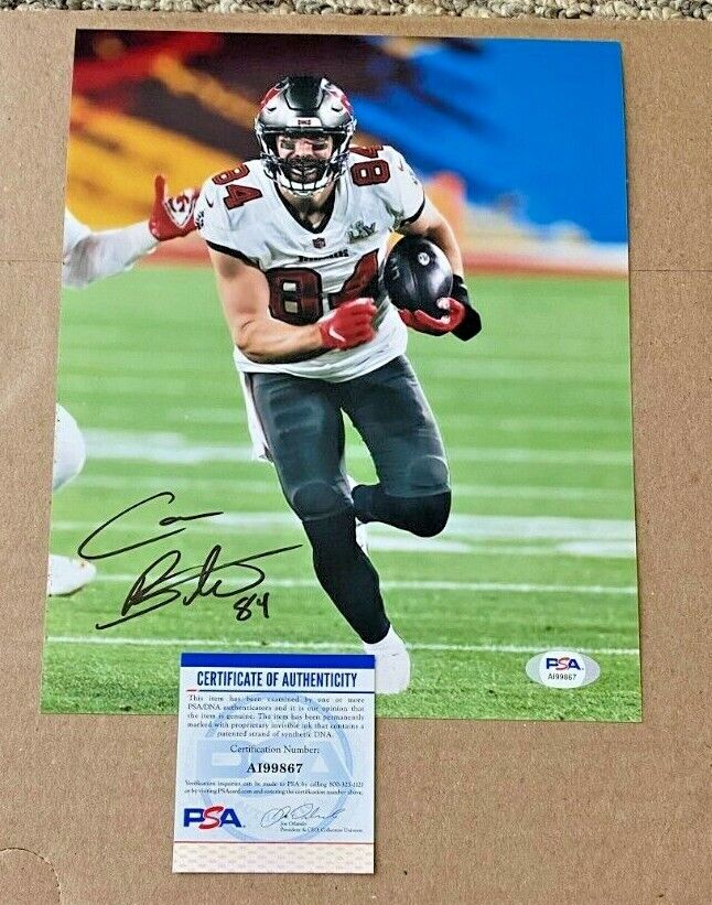 CAMERON BRATE SIGNED TAMPA BAY BUCS SUPER BOWL 8X10 Photo Poster painting PSA/DNA CERTIFIED