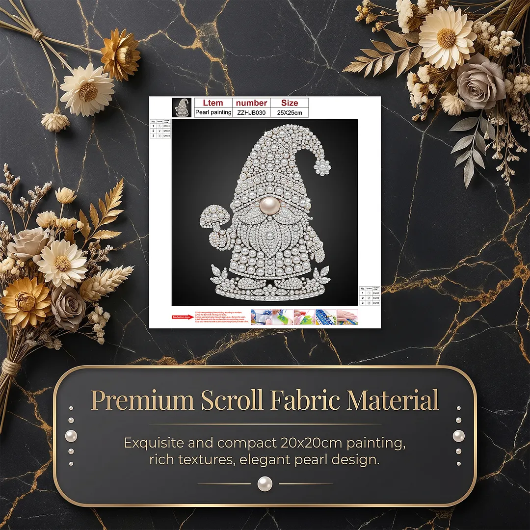 Goblin DIY Pearl Painting Kits for Adults Beginners Home Wall Decor Pearl Gem Paintings Picture Arts Craft 25x25cm Without Frame
