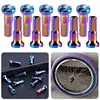 10Pcs Bike Spoke Nipples 14G Colorful Spokes Nipples for Mountain Road Bicycles