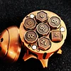 Cylindrical Metal Polyhedron DND Dice Segpunk Decompression Gyro Toy