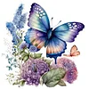 (Stamped/Counted) Flowers  Butterflies - 11CT Cross Stitch 40*40cm/15.75*15.75in
