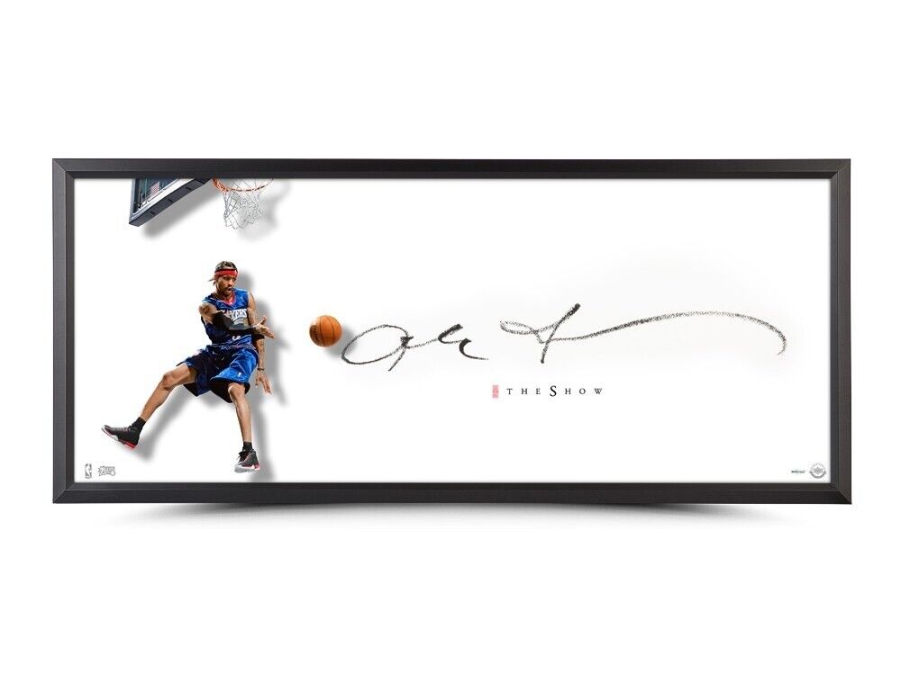 Allen Iverson Signed Autographed 20X46 Photo Poster painting Framed The Show The Dish 76ers UDA