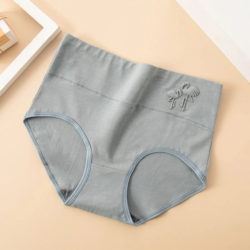 Women's Cotton Underwear Sexy Lace Panties Fashion Seamless Comfort Briefs Plus Size High Waist Abdominal Underpants  Lingerie