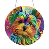 DIY Crystal Diamond Painting Double Sided Effect  Dog Pendant Home Garden Hanging Kit