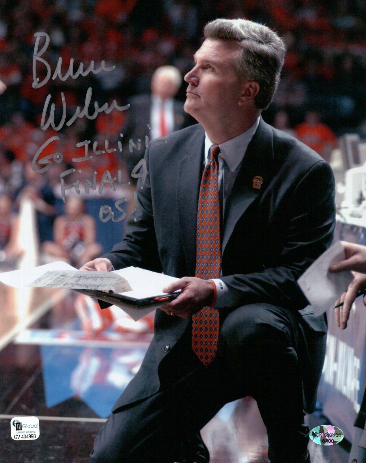 Bruce Weber Signed 8X10 Autograph Photo Poster painting Go Illini Final 4 05!