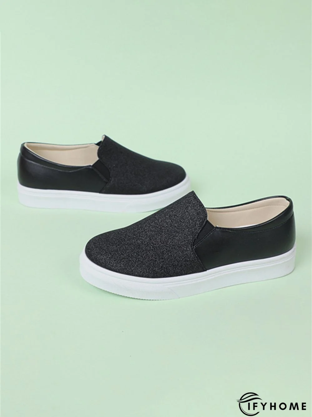 Glitter Split Joint Slip On Casual Shoes | IFYHOME