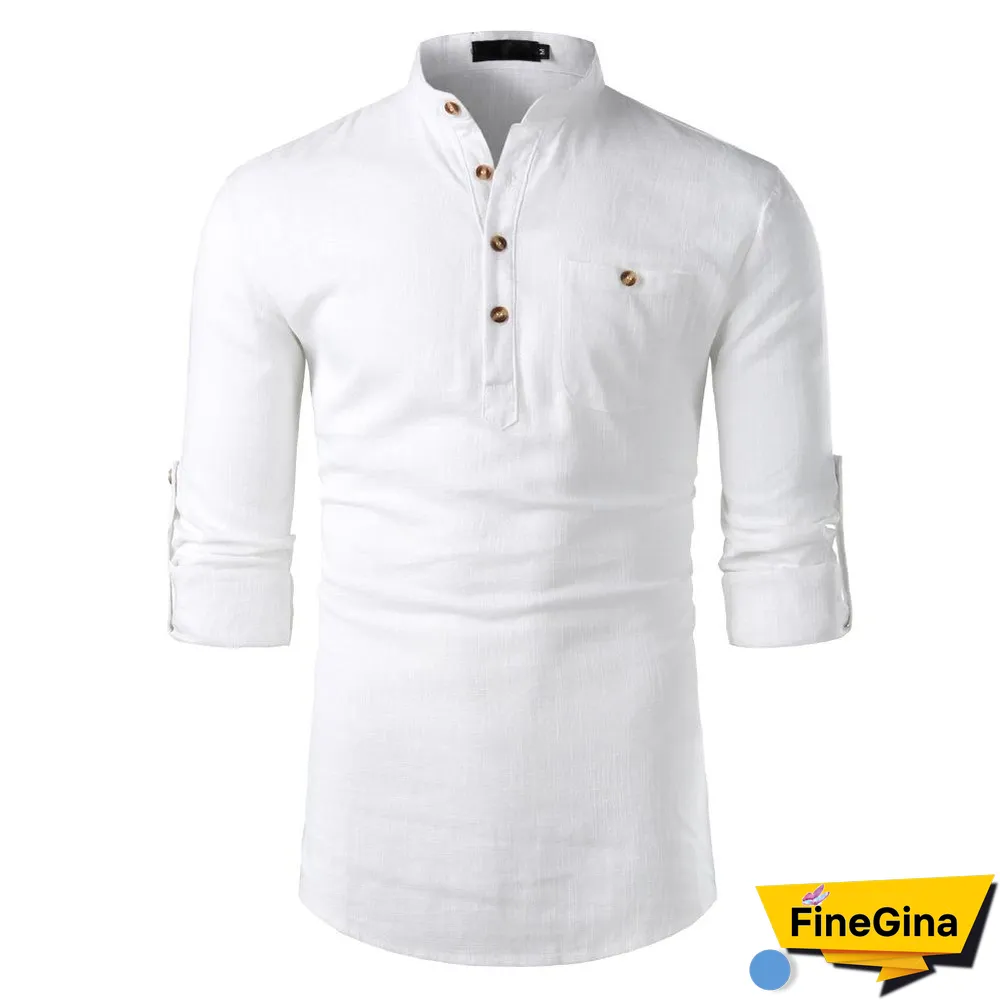 Lapel Neck Button Casual Solid Color Shirt