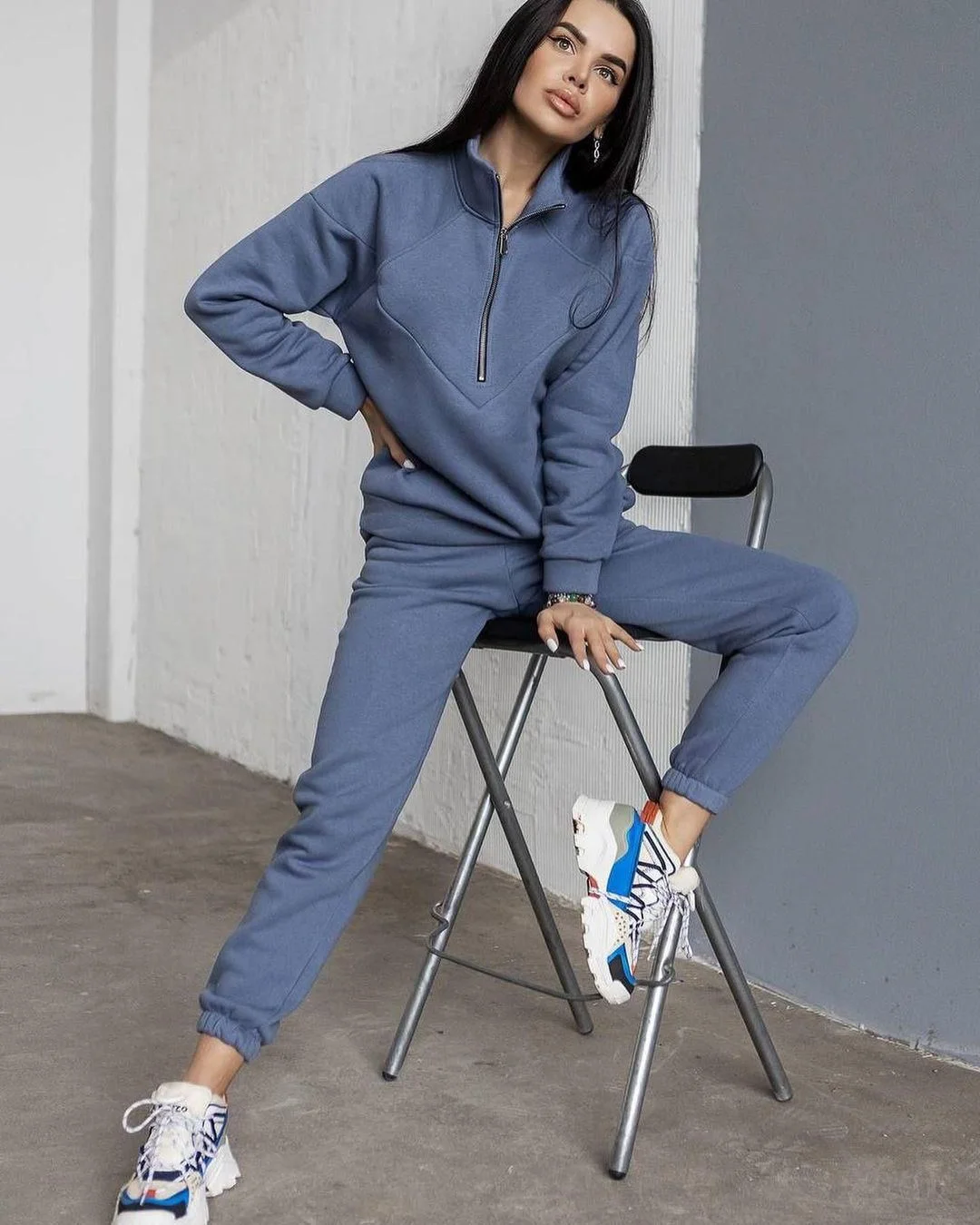 Nigikala Nigikala And Autumn 2023 Fashion Casual Hoodie Two Sets Of Long-Sleeved Solid Color Grip Velvet Feet Leisure Suit