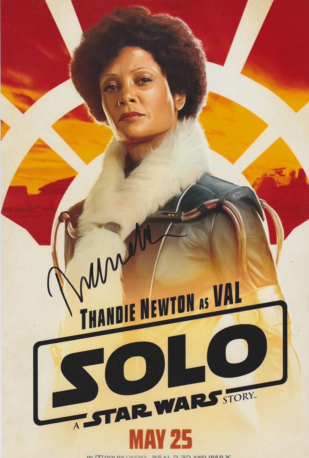 Thandie Newton Signed Solo: A Star Wars Story 12x8 Photo Poster painting AFTAL