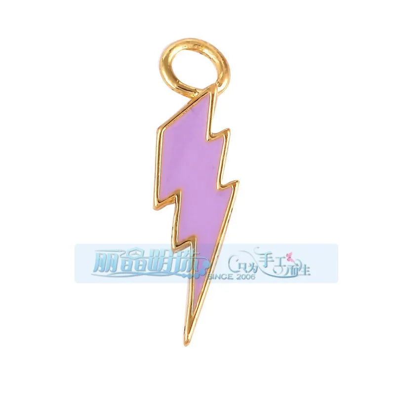 1 Piece 27*7.5mm 6*24mm Copper Lightning Pendant Jewelry Accessories