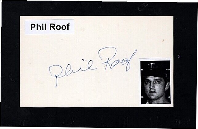 1961 PHIL ROOF-MINNESOTA TWINS- AUTOGRAPHED 3X5 CARD W/Photo Poster painting