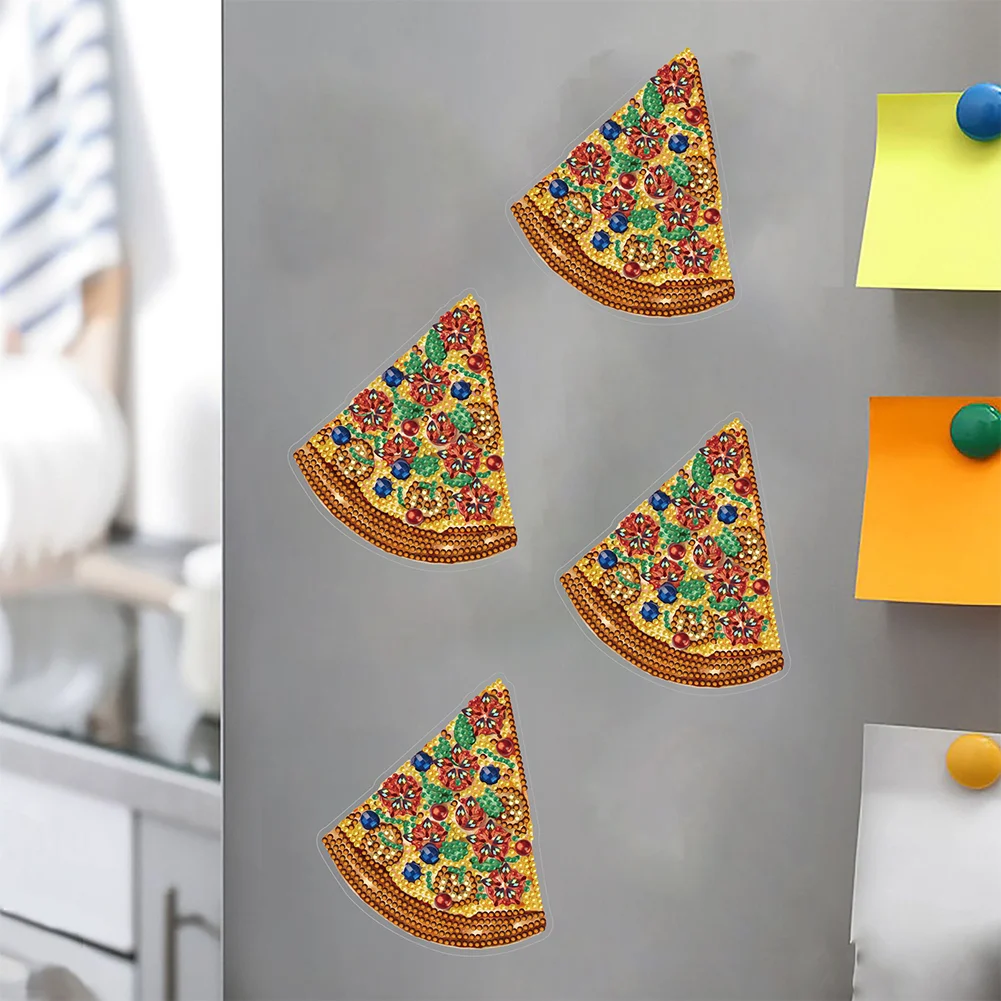 1pcs DIY Pizzeria Diamond Painting Magnets Refrigerator for Adults Kid Office Car Fridge