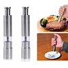 Stainless Steel Button Grinder Modern Design Thumb Grinder For Black Pepper, Sea Salt And Himalayan Salt, Spices And Salt