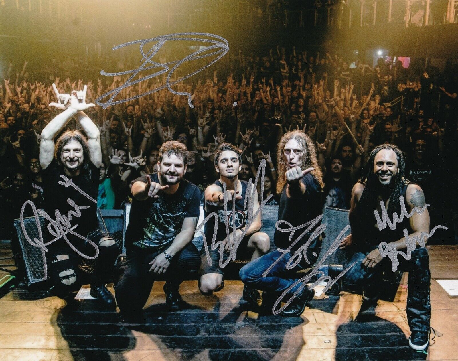 ANGRA band REAL hand SIGNED 8x10 Photo Poster painting #3 COA Autographed 5 members