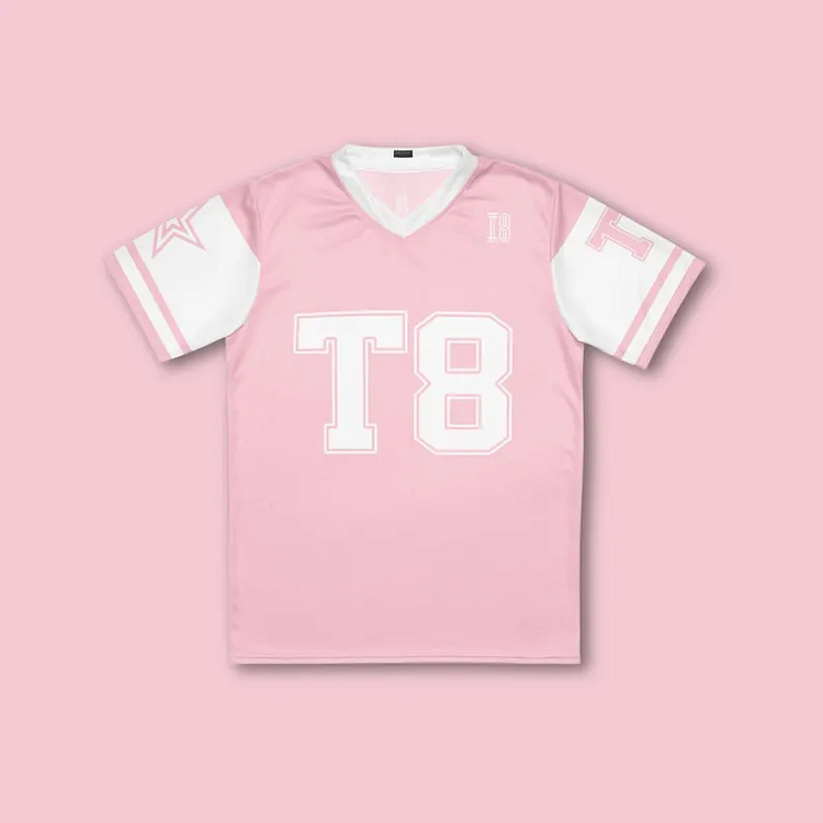 Vintage T8 Football Graphics Blokecore Blokette Cotton Football V-neck T-shirt