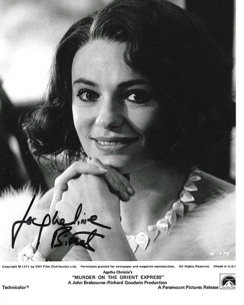 * JACQUELINE BISSET * signed 8x10 Photo Poster painting * MURDER ON THE ORIENT EXPRESS * * 1