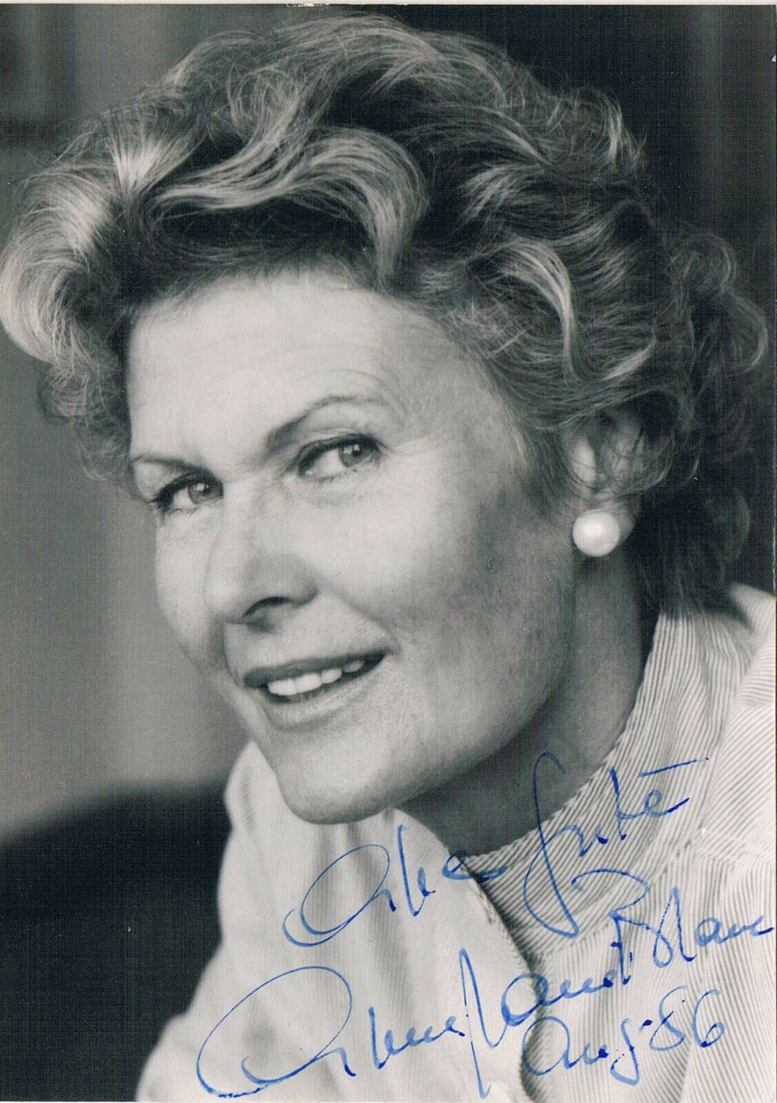 Anne-Marie Blanc 1919-2009 genuine autograph Photo Poster painting signed 4x6