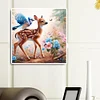Diamond Painting-DIY Round Drill Elk Blue(40*40CM)