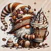 Coffee Gnome-14CT Stamped Cross Stitch 40*40cm/15.75*15.75in tapestrymarket