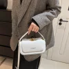 Mini sac à bandoulière carré de couleur unie pour femme