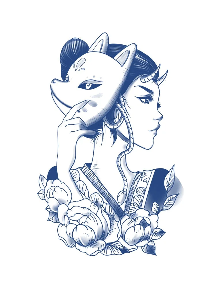 KT101-150 Semi-permanent herbal juice tattoo sticker flower arm clavicle non-reflective simulation tattoo large picture flower