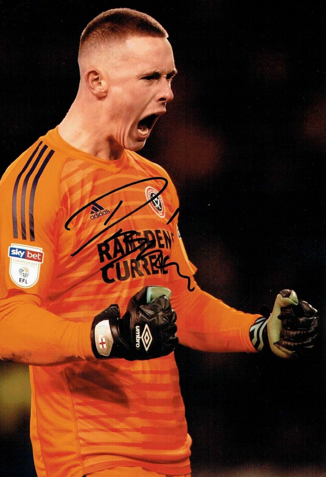 Dean HENDERSON Sheffield United Signed Autograph 12x8 Photo Poster painting 4 AFTAL COA SUFC