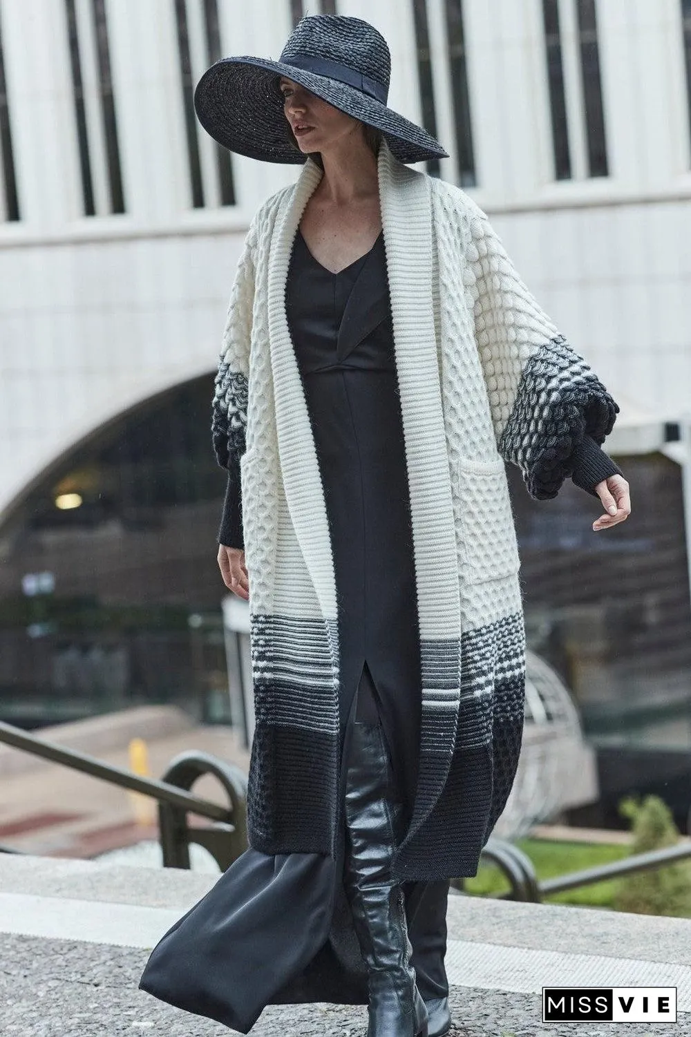 Modern Long Sleeve Print Cardigan