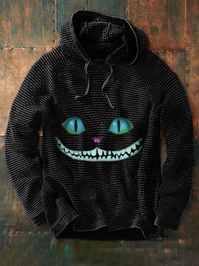 Casual Cat Print Hoodie