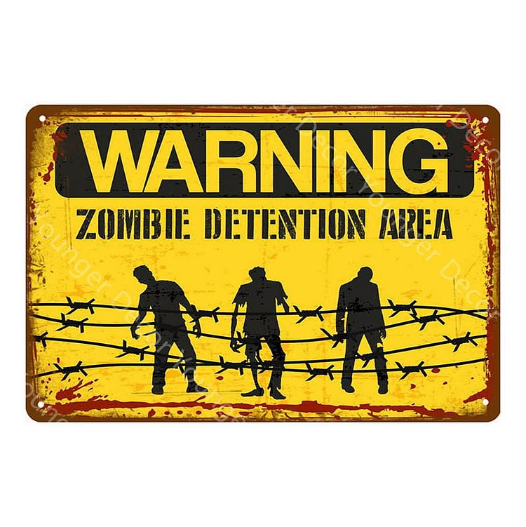 【20*30cm/30*40cm】Warning Beware Of Zombies - Vintage Tin Signs/Wooden Signs