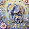Framed Diamond Painting - Special Shaped - Elephant (25x25cm)