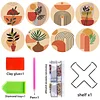 8Pcs Diamond Painting Wooden Artistic Style Coaster Diamond Art Kit w/ Holder No-Slip Decor