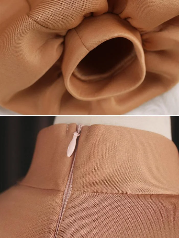 Lantern Sleeve High Waist Bow Bow Dress