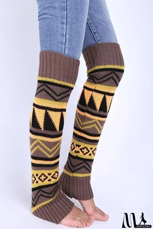 MidiSono - Aztec Print Leg Warmers