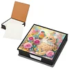 Diamond Painting PU Cats Flowers Note Box with 160 Sheets for Office Home