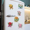 (US Only)6Pcs Spring DIY Diamond Painting Refrigerator Magnets Kit for Home Decoration