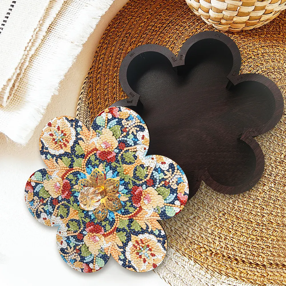 DIY Flower Diamond Painting Storage Box Sundries Organizer Case for Beginners