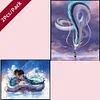 【2pcs/pack】Anime-Full Embroidery 3 strands 11CT Stamped Cross Stitch-40*50CM