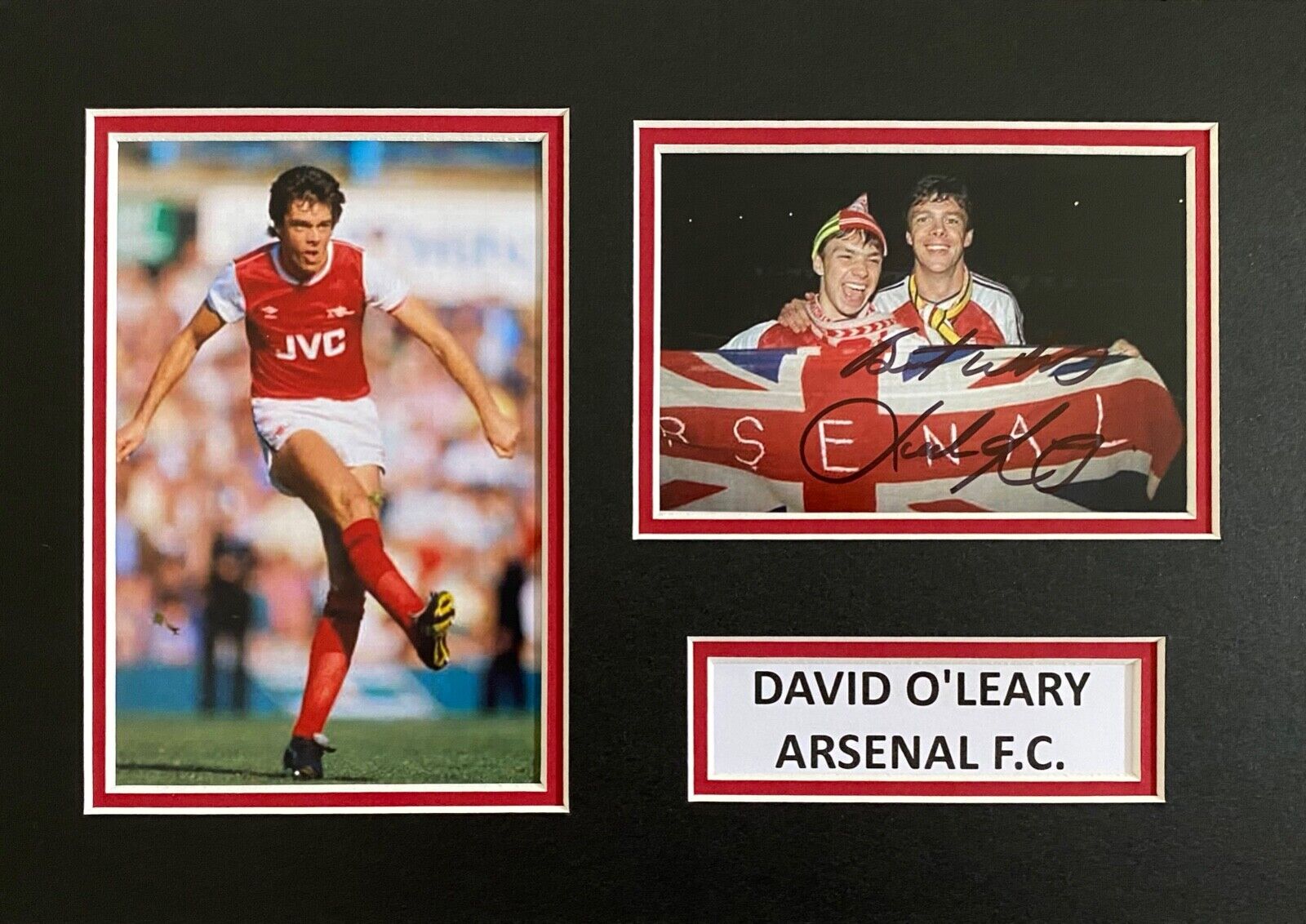 DAVID O'LEARY HAND SIGNED A4 MOUNT Photo Poster painting DISPLAY ARSENAL AUTOGRAPH 1