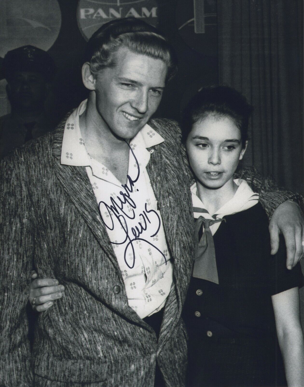 MYRA LEWIS SIGNED AUTOGRAPH 8X10 Photo Poster painting WITH JERRY LEE LEWIS #2