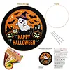 Halloween Ghost DIY Cotton Embroidery Kit with Embroidery Hoop Pre-Printed Pattern Needlework 30x30cm Starter Hand Stitch Kits for Beginners Adults