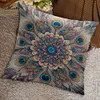 Mandala-11CT Stamped Cross Stitch Pillowcase 45*45cm