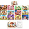 2027-2028 Two-Year Diamond Painting Calendar Kit, 13 Exquisite Multicolor Butterfly And Floral Illustrations, Large Size Desk Calendar, Mosaic Art Coil-Bound Desktop Planner