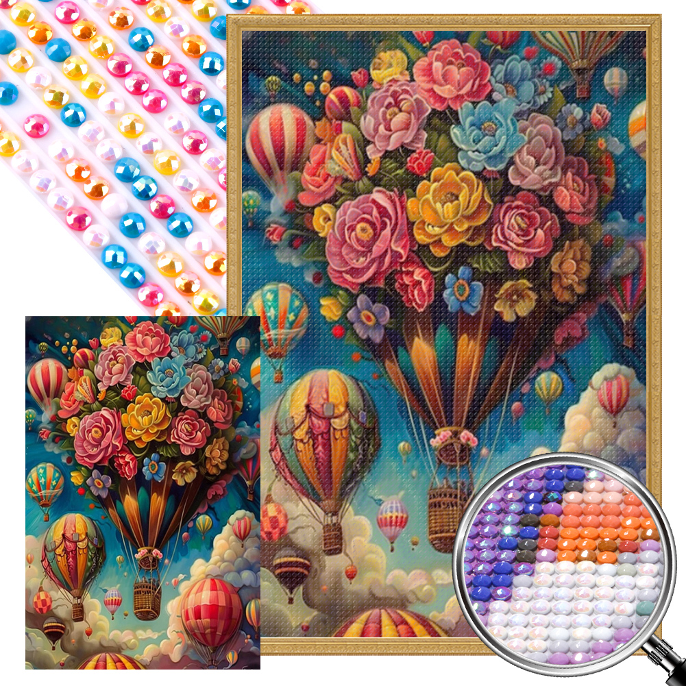 Flower Balloon In The Sky 40*60cm(picture) full round drill diamond painting