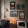 [US Local Warehouse]4PCS Alcohol - Vintage Metal Signs Set - 30*40cm