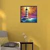 Cross Sea Lighthouse-Full Round Diamond Painting 30*30CM
