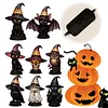 Gothic Witch Hat Night Light Halloween Decorations Colorful Wizard Hat Lamp