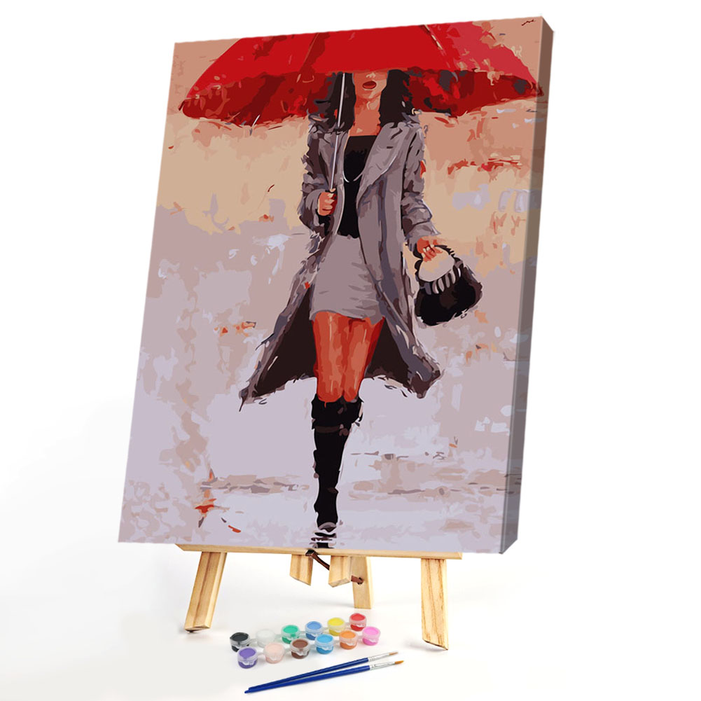 

40x50cm - Paint By Numbers Umbrella Woman, 501 Original
