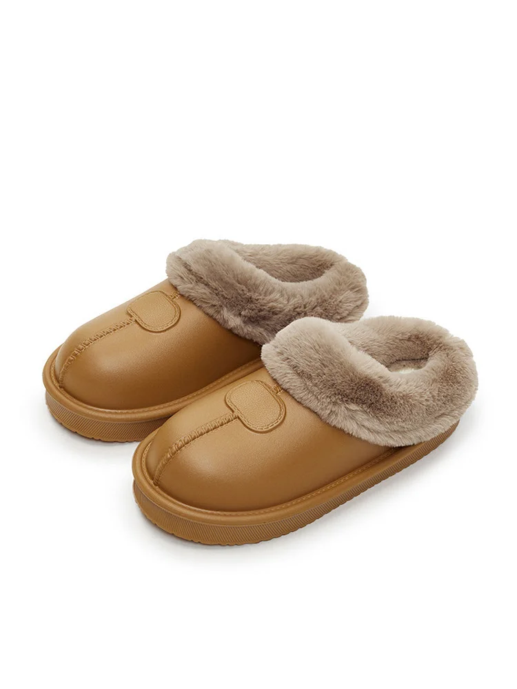 Winter Casual Unisex Solid Warm Non-slip Plush Slippers